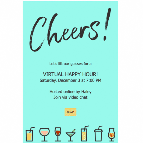 Online Happy Hour Invite